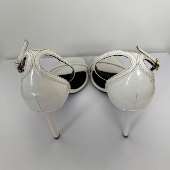 Mango White Patent Ankle-Cuff Strap Stiletto Heels Sandals. US 7.5 EU 38. Used. - Picture 10 of 16